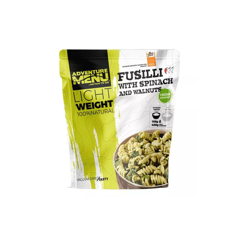 Spinach and walnut fusilli - Large format - Vegetarian freeze-dried dish