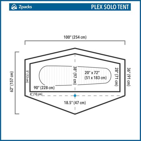 Zpacks Plex Solo Lite backpacking tent - 1 person