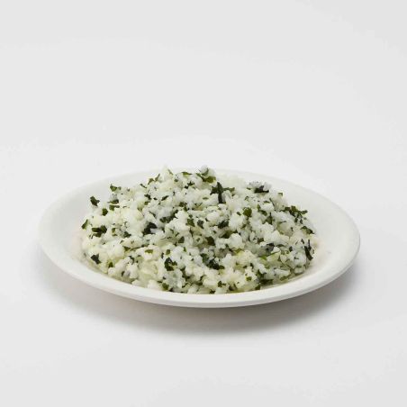 White rice with seaweed