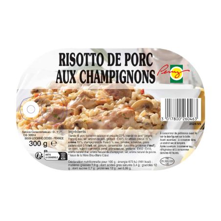 Pork and mushroom risotto