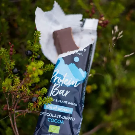 Moonvalley Organic Protein Bar - Cocoa with chocolate coating