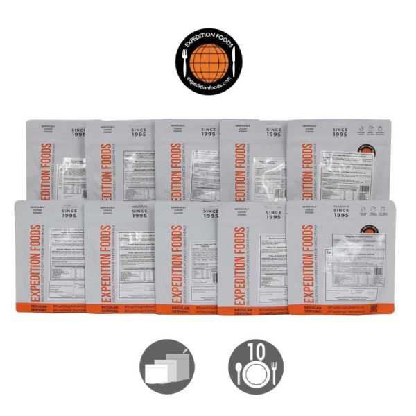 Selection - 10 freeze-dried meals - Expedition Foods