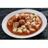 Meatballs in tomato and potato sauce