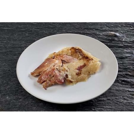 Ham on the bone with gratin dauphinois