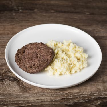 Chopped steak and mashed potatoes