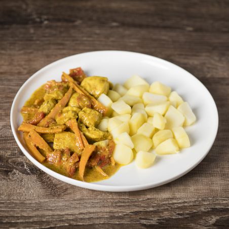 Chicken tajine with lemon confit and potatoes