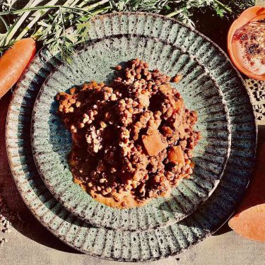 Green lentil dahl