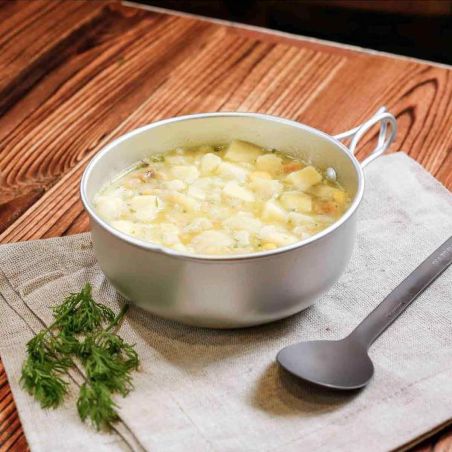 Fish and potatoes with parsley sauce - Large format