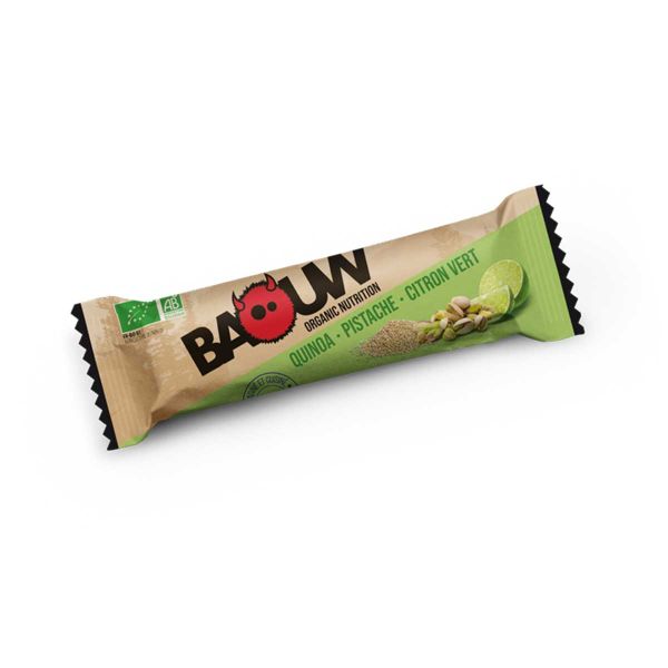 Baouw organic salted energy bar - Quinoa, pistachio, lime