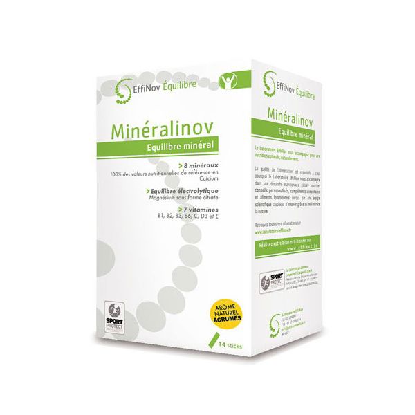 Minéralinov - Effinov dietary supplement x 14 sticks - Acid-base balance