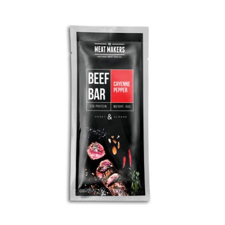 Beef bar - Beef jerky with cayenne pepper, honey and almonds - 50 g