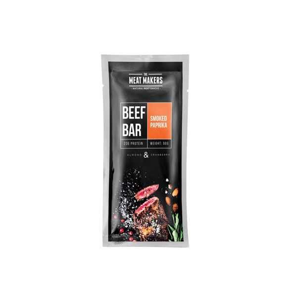 Beef bar - Beef jerky with smoked paprika, almonds and cranberries - 50 g