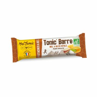 Meltonic organic salted energy bar - Honey, pistachios and Guérande flower of salt