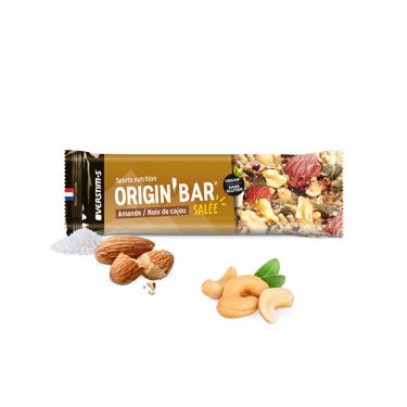 Origin' bar salted Overstim.s - Almond, cashew nuts