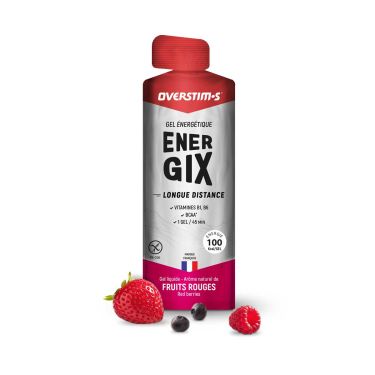 Energix Overstim.s Gel - Long distance, BCAA - Red berries