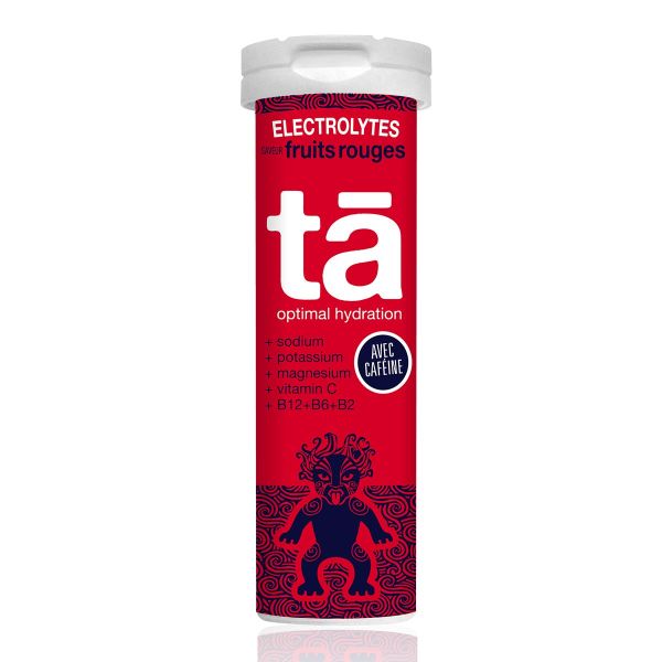 Tube of TA Energy Caffeine electrolyte tablets - Red fruit