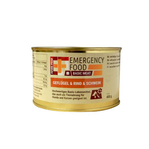 Emergency food for dogs and cats