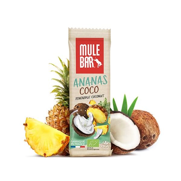 Mulebar organic energy bar - Pineapple, coconut and goji berries