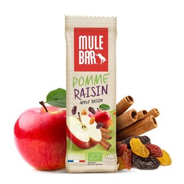 Mulebar organic energy bar - Apples, raisins and cinnamon