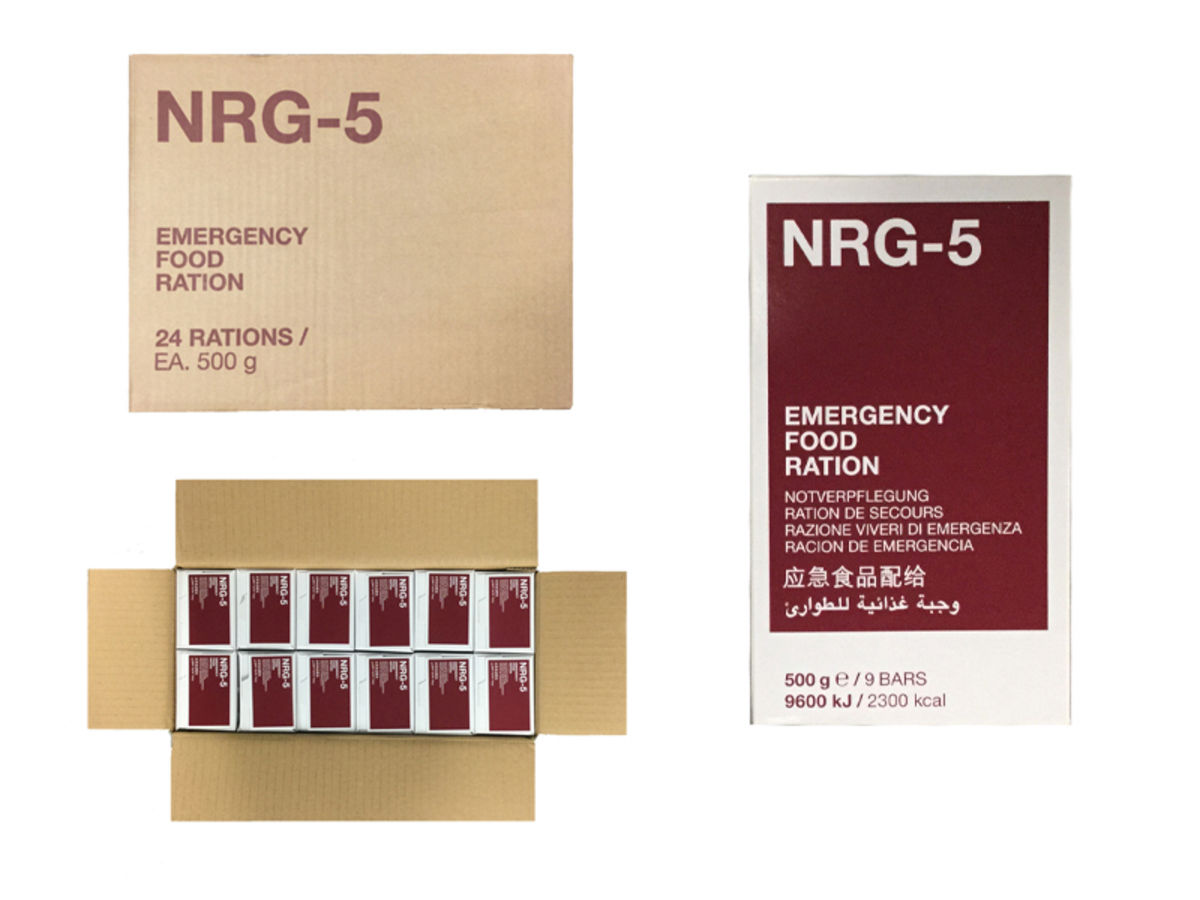 Großpackung NRG-5 ZERO Karton - 24 Stück - MHD 15 Jahre - SURVIVAL